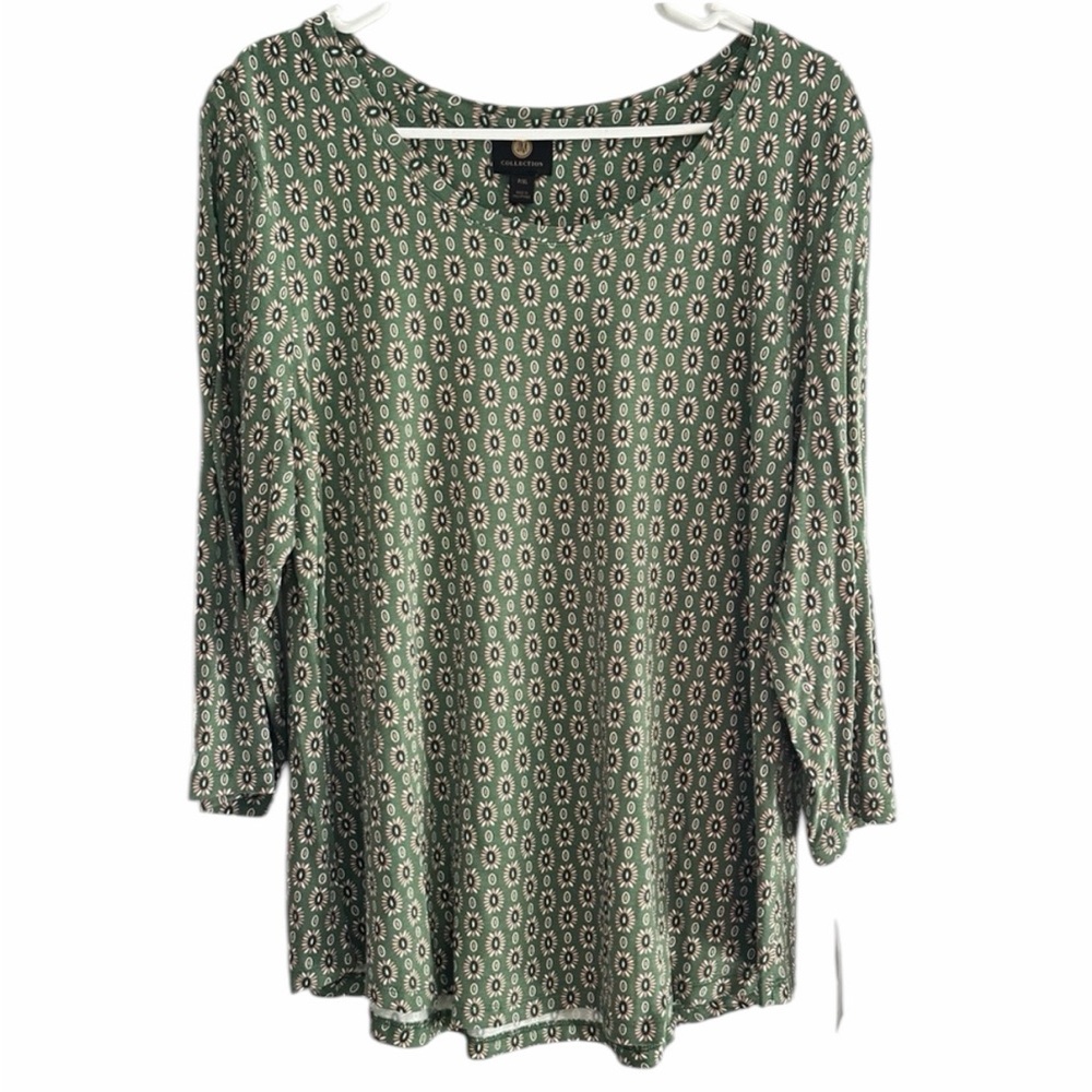 JM Collection Petite Printed 3/4-Sleeve Top
Size XL - NWT - PTP 20”